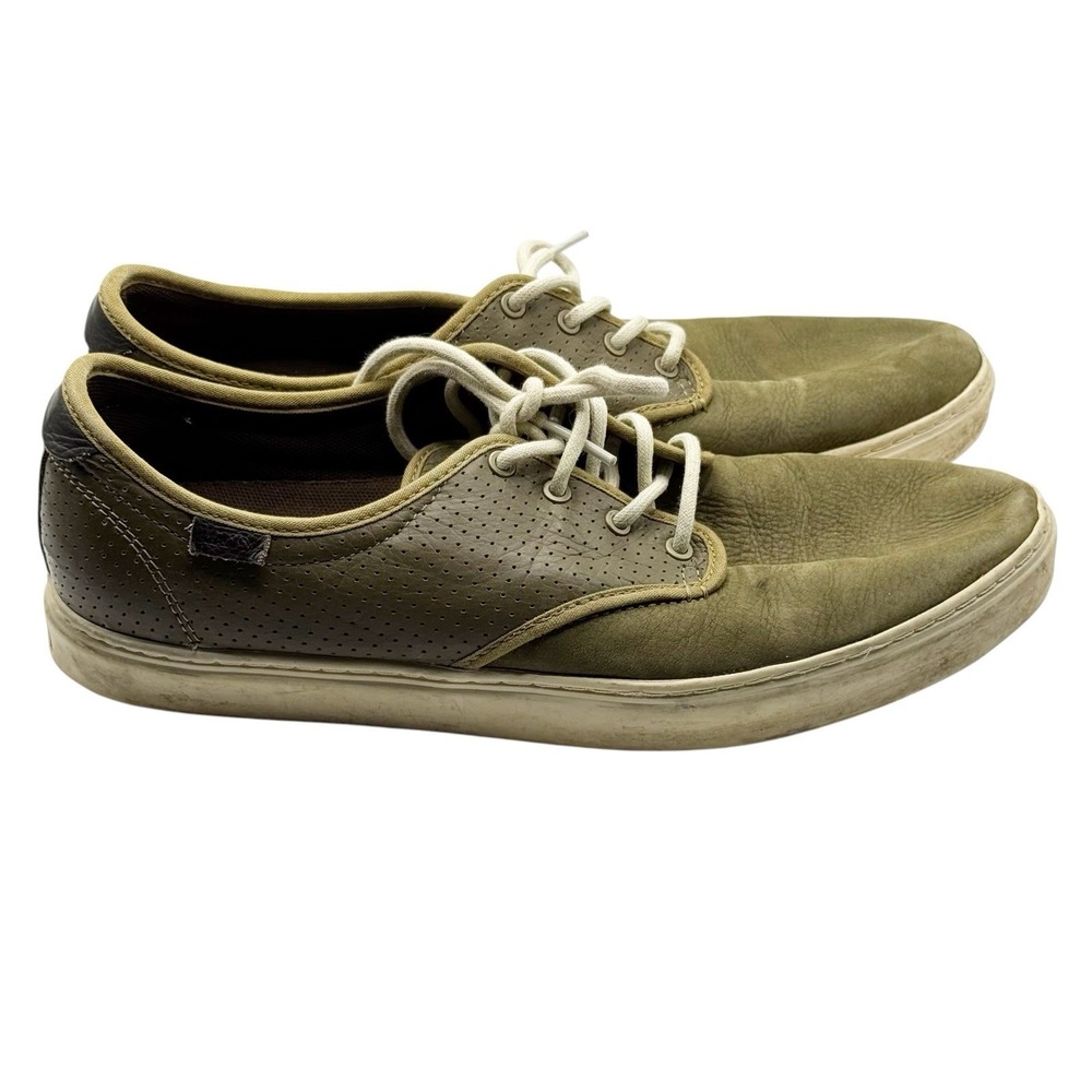 Vans Olive Green Leather Mens 11